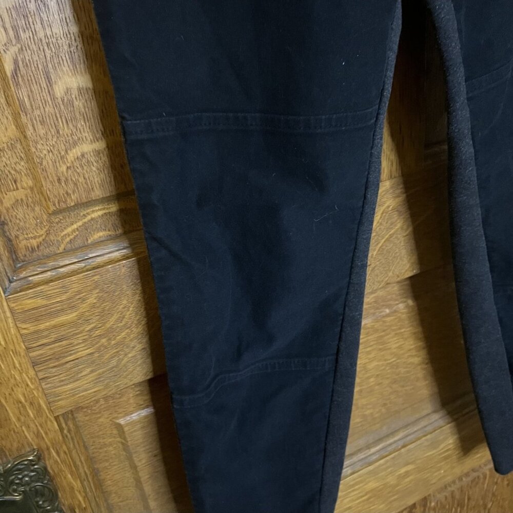Lou & Grey Women Small Mixed Media Moto Skinny Pants Black Gray Pull On Leggings - Picture 3 of 9